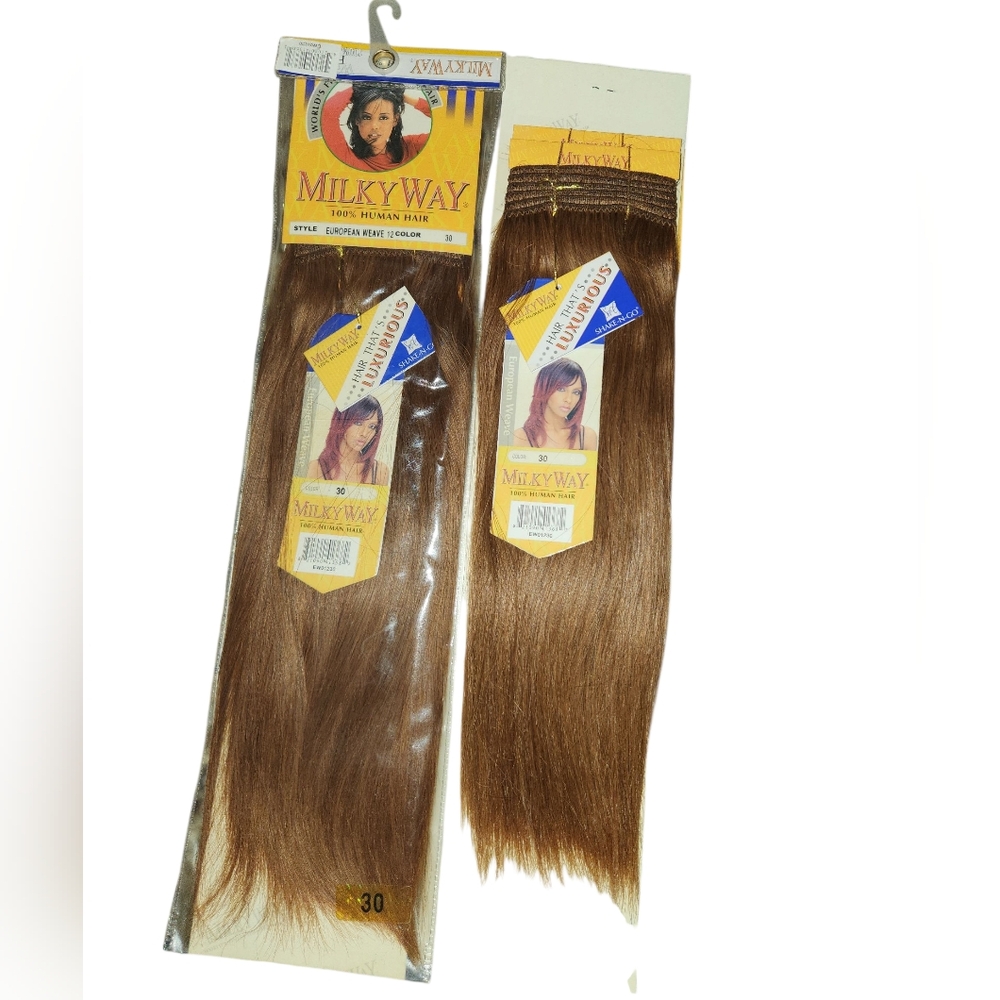 100% Human Hair EUROPEAN WEAVE 12" Color 30